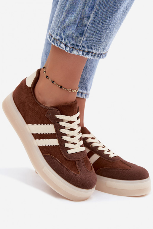 Braune Plattform-Sneaker Giselia