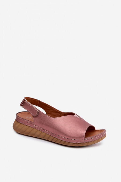 Sandales à plateforme rose doré Tai turiciejka L7633-25