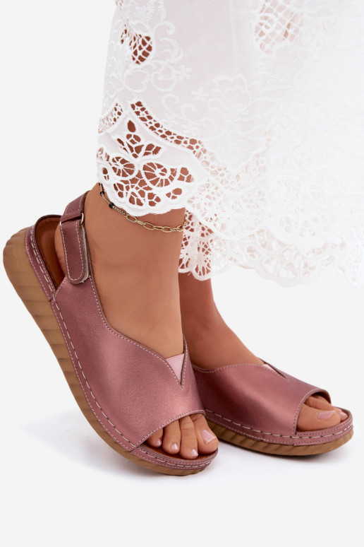 Rosen Gold Plattform-Sandalen Tai turiciejka L7633-25