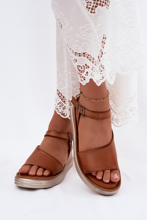 Bruine platform sandalen Tai turiciejka L7629-29