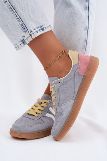 Blauwe suède platform sneakers Coressa 2