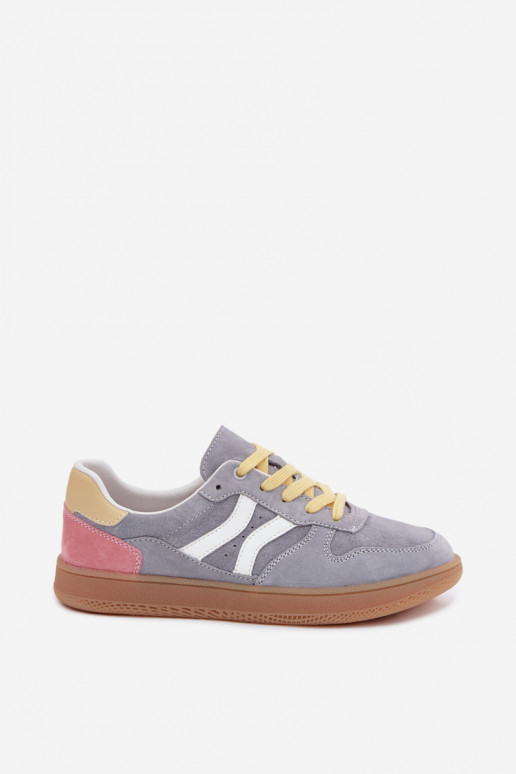 Blauwe suède platform sneakers Coressa