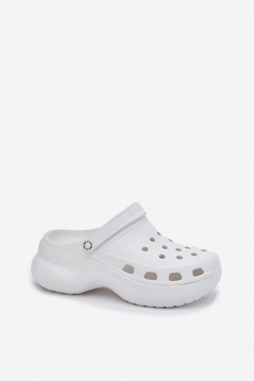 Chaussons pour femmes avec semelles chunky tendance Big Star RR274A119 blanches