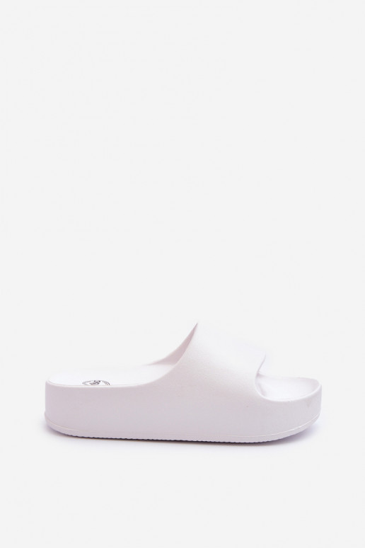 Witte dames lichte platform slippers Airaplea