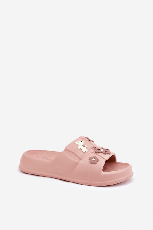 Rosa leichte Slipper mit Schnallen Redienna