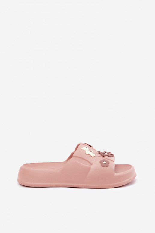 Chaussons légers roses avec boucles Redienna