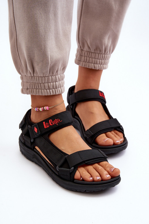 Sandales femme avec fermetures adhésives en noir Lee Cooper LCIN-26-34-4423L