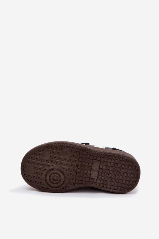 Kindersneaker mit Klettverschlüssen aus Kunstleder in schwarzer Farbe Ronja