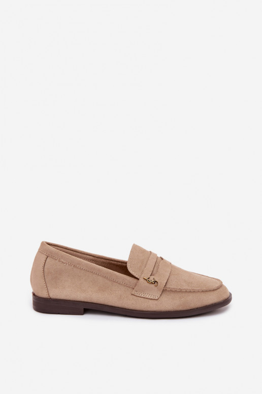 Mocassins pour femmes en daim synthétique sable Prestelle