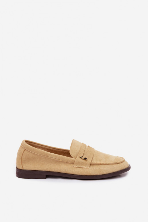 Mocassins pour femmes en daim synthétique jaunes Prestelle