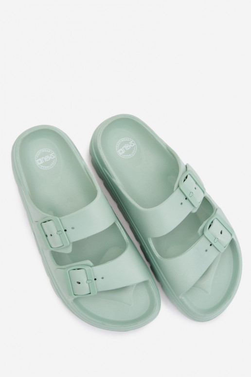 Damen-Slipper mit Schaumplattform in Minze Melorea