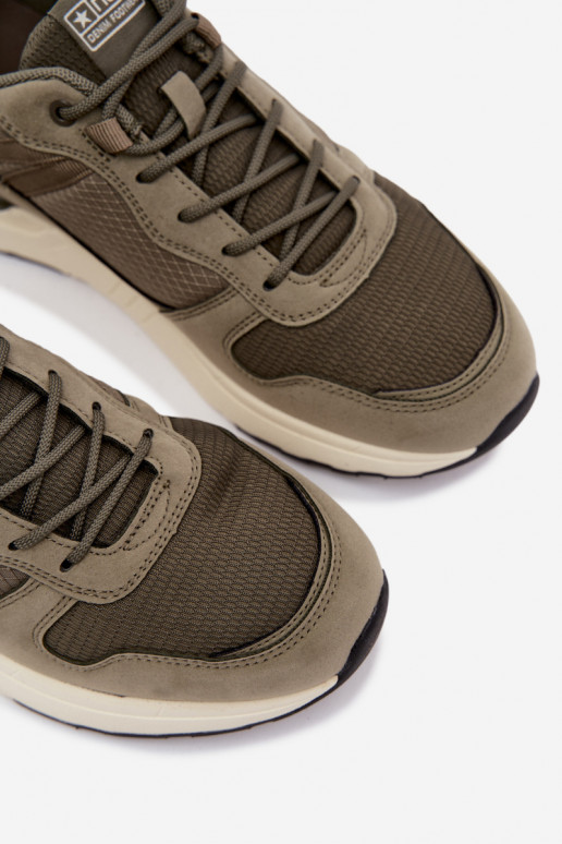 Chaussures de sport pour hommes avec plateforme en vert Hanirin