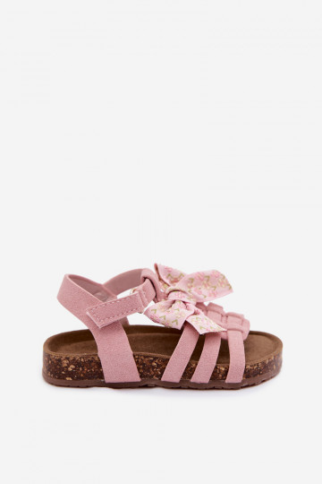 Kindersandalen mit Schleifen in Rosa Bessa 2