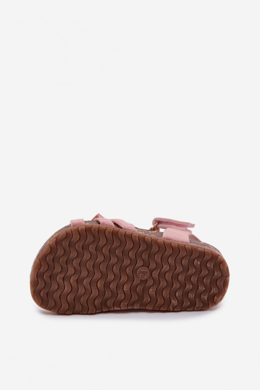 Kinder sandalen met strikken in roze Bessa
