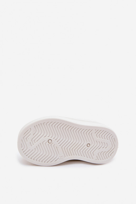 Chaussures de sport pour enfants avec Velcro en blanc-rose Tailva