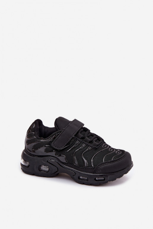 Kindersportschuhe mit Klettverschluss in Schwarz Rider