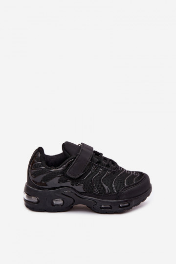 Kinder sneakers met klittenband in zwart Rider 2