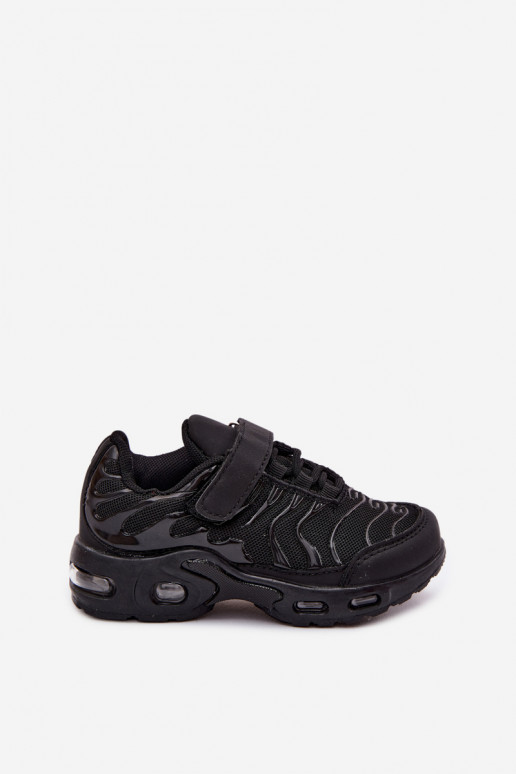 Chaussures de sport pour enfants avec Velcro en noir Rider