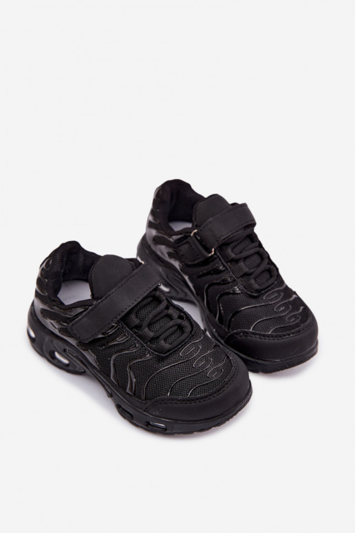 Kindersportschuhe mit Klettverschluss in Schwarz Rider