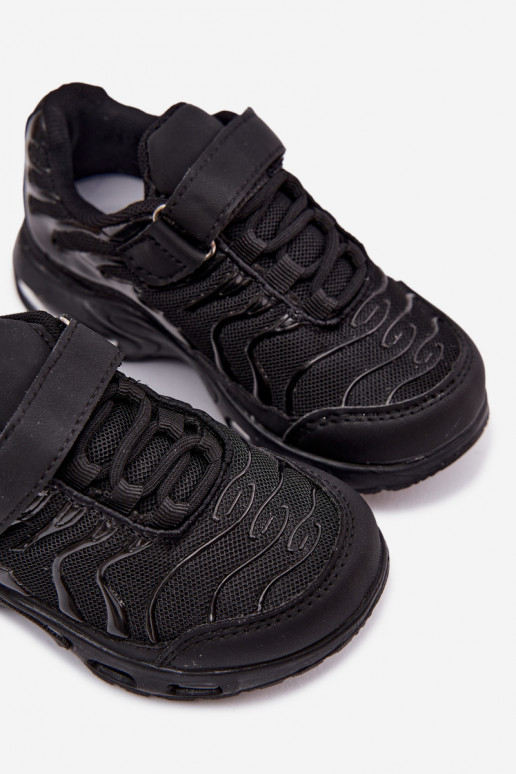 Chaussures de sport pour enfants avec Velcro en noir Rider