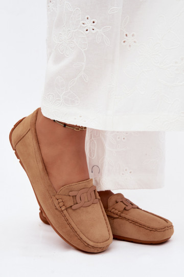 Dames rijke suède loafers bruin Rabell 2