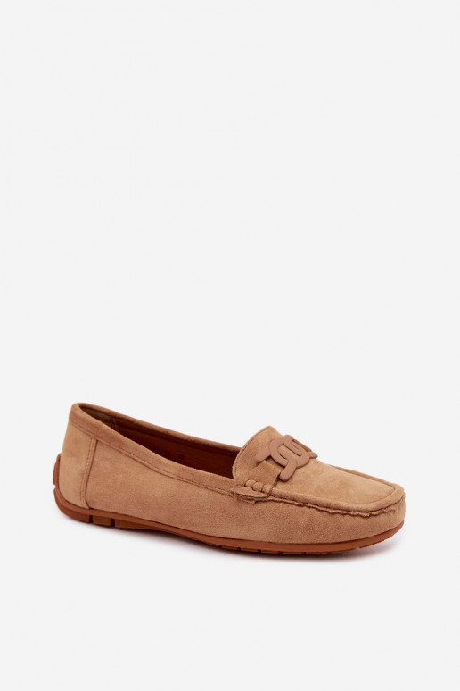 Dames rijke suède loafers bruin Rabell