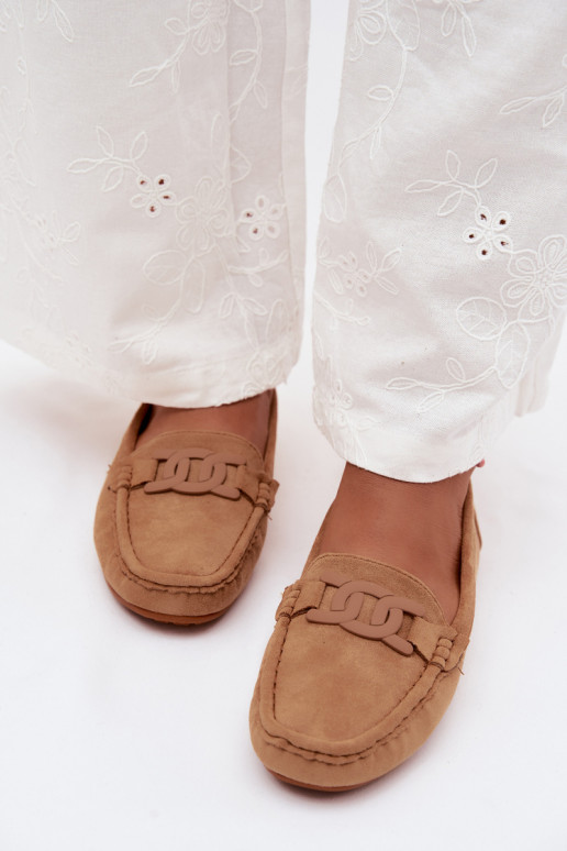 Mocassins riches en daim pour femmes couleur marron Rabell