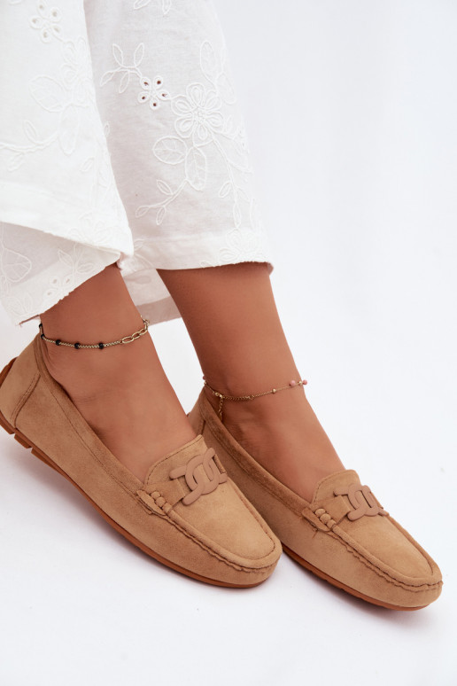 Mocassins riches en daim pour femmes couleur marron Rabell