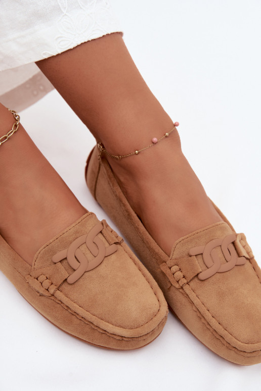 Mocassins riches en daim pour femmes couleur marron Rabell