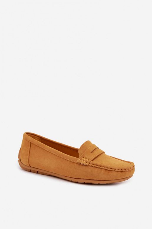 Mocassins élégants en daim synthétique couleur moutarde Lenvie
