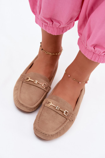 Mocassins classiques en daim couleur kaki Corinell