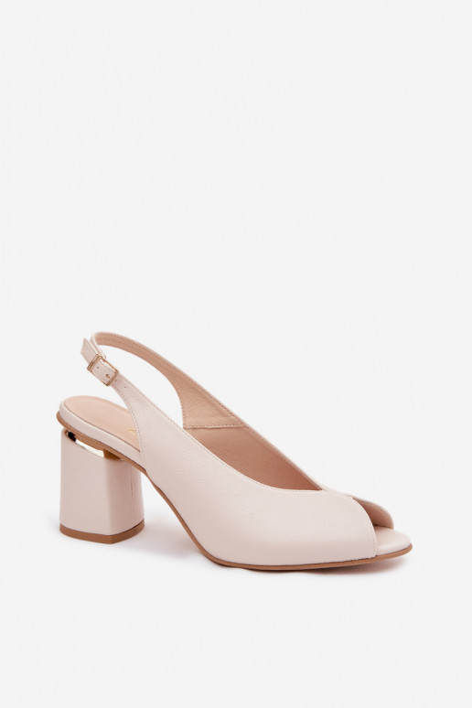 Sandales pour femmes au style élégant avec talons Zazoo 1085 couleur ivoire