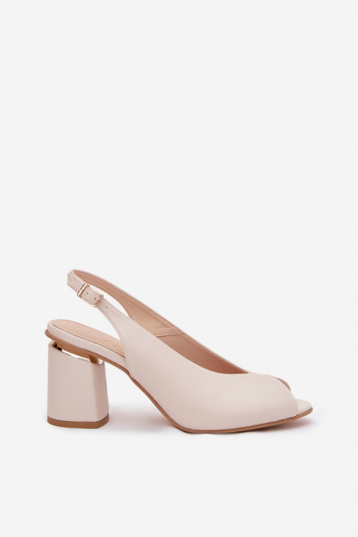 Sandales pour femmes au style élégant avec talons Zazoo 1085 couleur ivoire