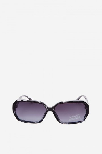 Lunettes de soleil pour femmes avec filtre UV couleur noire avec effet marbre