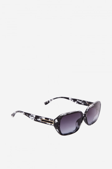 Lunettes de soleil pour femmes avec filtre UV couleur noire avec effet marbre 2