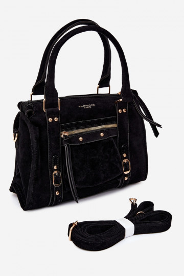Sac en daim synthétique noir Lendra 2