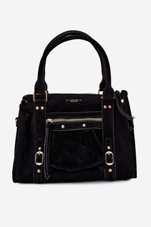 Sac en daim synthétique noir Lendra