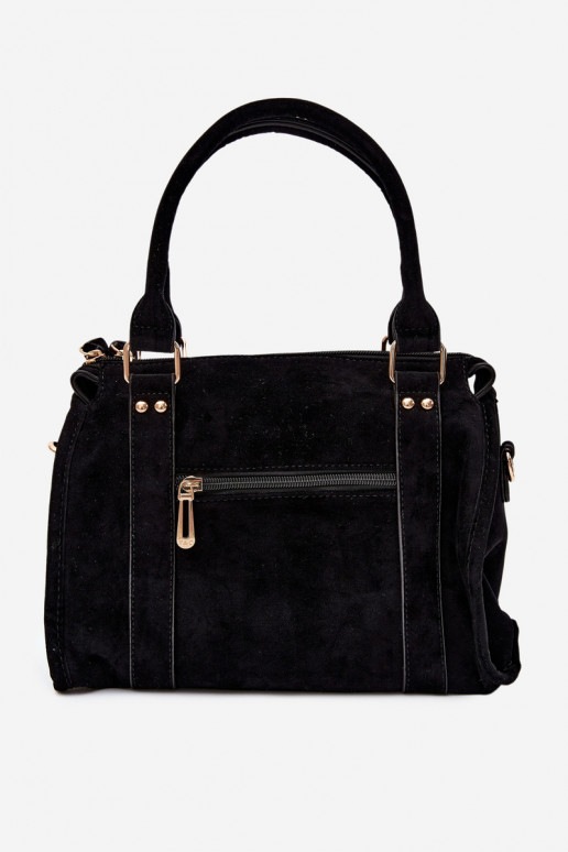 Tas van faux suede zwart Lendra