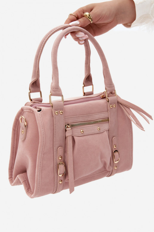 Tasche aus Kunstveloursleder rosa Lendra