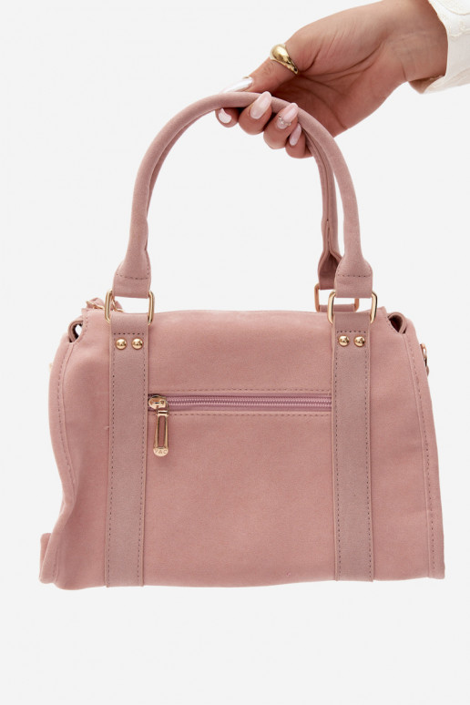 Sac en daim synthétique rose Lendra