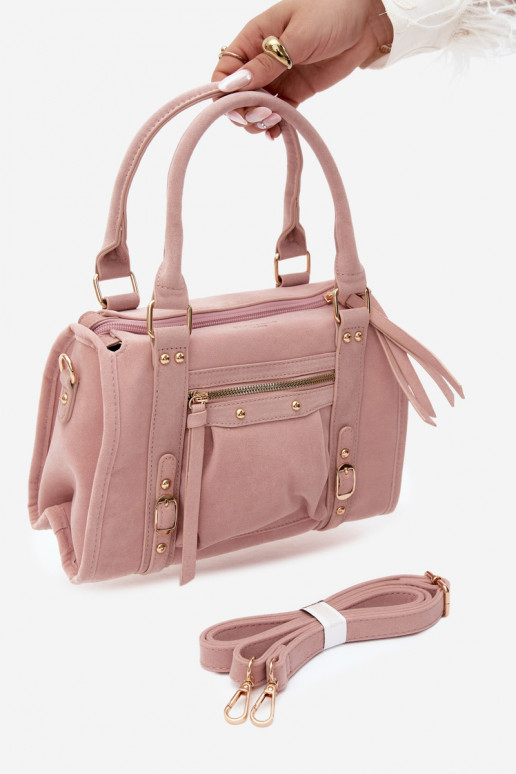 Sac en daim synthétique rose Lendra