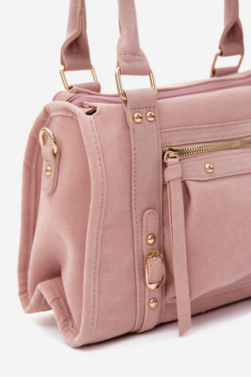 Tas van faux suede roze Lendra