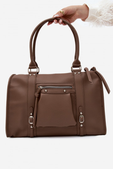 Grand sac en simili cuir argile Nolita
