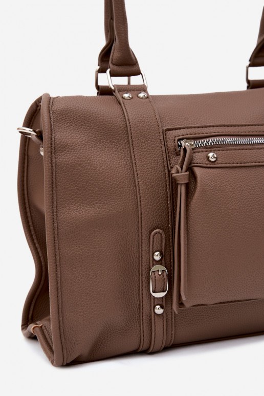 Grote tas van faux leather klei Nolita