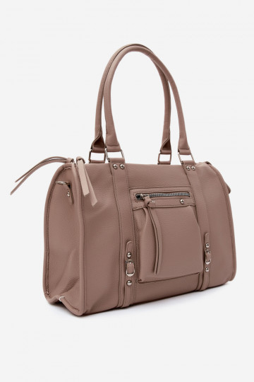 Grand sac en simili cuir ivoire Nolita 2