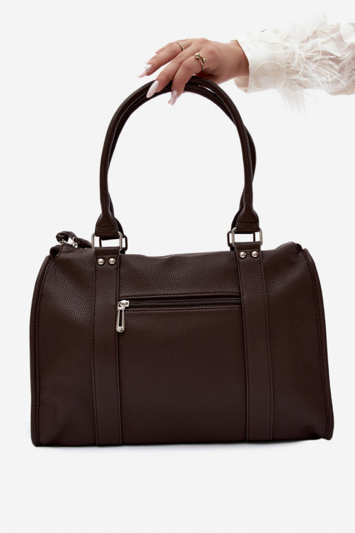 Große Tasche aus Kunstleder schokoladenfarben Nolita