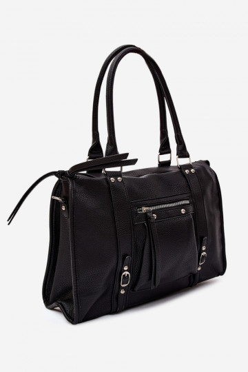 Grote tas van faux leather zwart Nolita 2