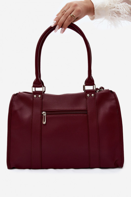 Grote tas van faux leather bordeaux Nolita