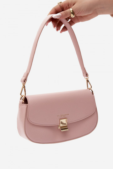 Kleine handtas van faux leather roze Acacia 2