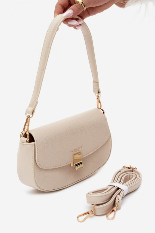 Kleine Handtasche aus Kunstleder hellsandfarben Acacia